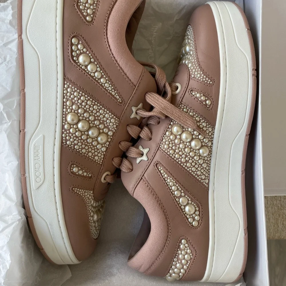 Jimmy Choo sneaker in Ballet Pink - Picture 4 of 11